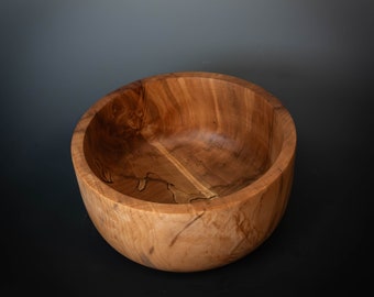 Handcrafted Maple Wood Bowl  Elegant Centerpiece for Rustic Home Decor Natural Wood Serving Dish, Unique Salad Bowl Artisan Kitchenware 2307