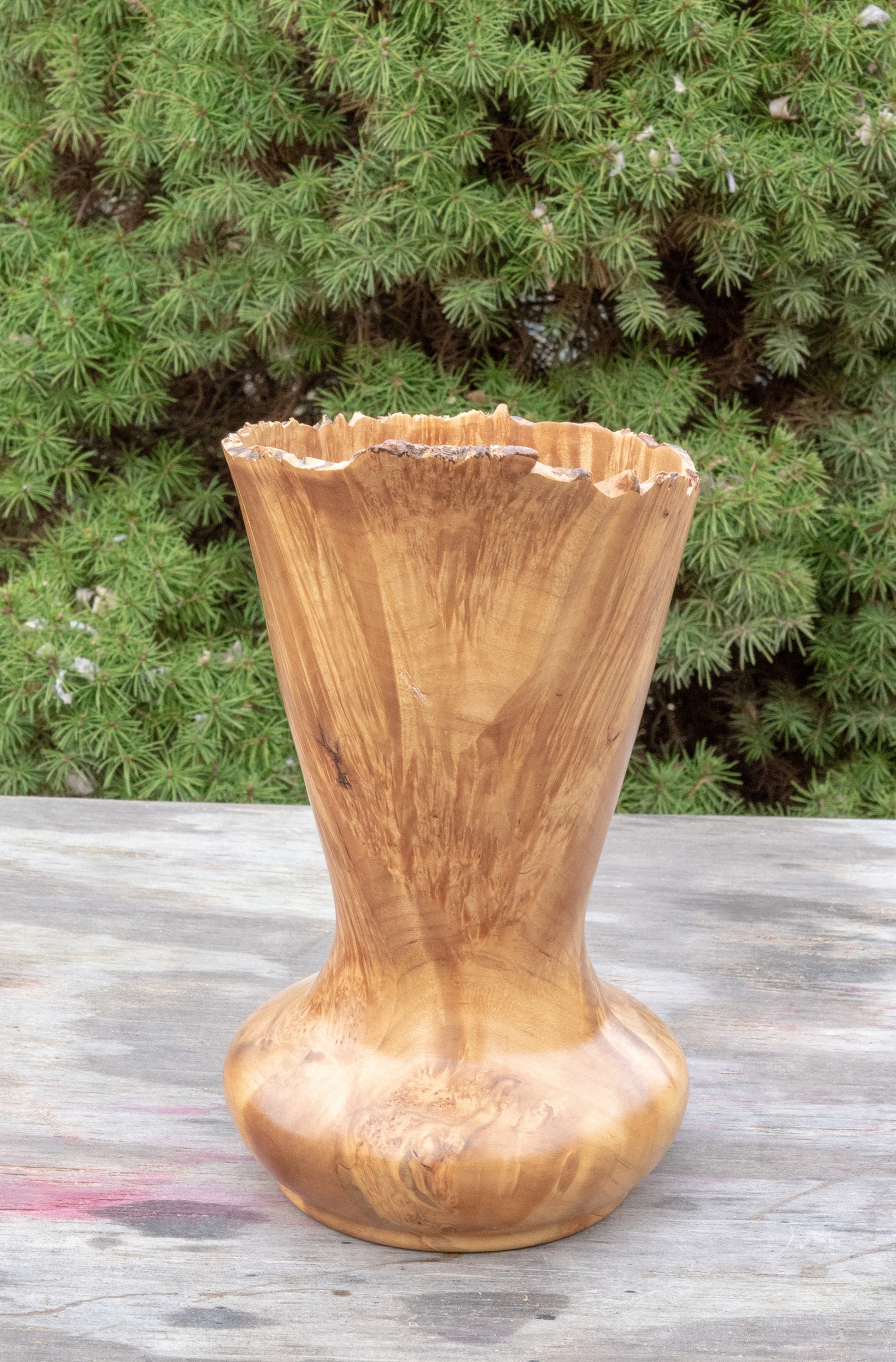 Maple burl Natural edge Live edge vase Wooden vase Hand made  Etsy