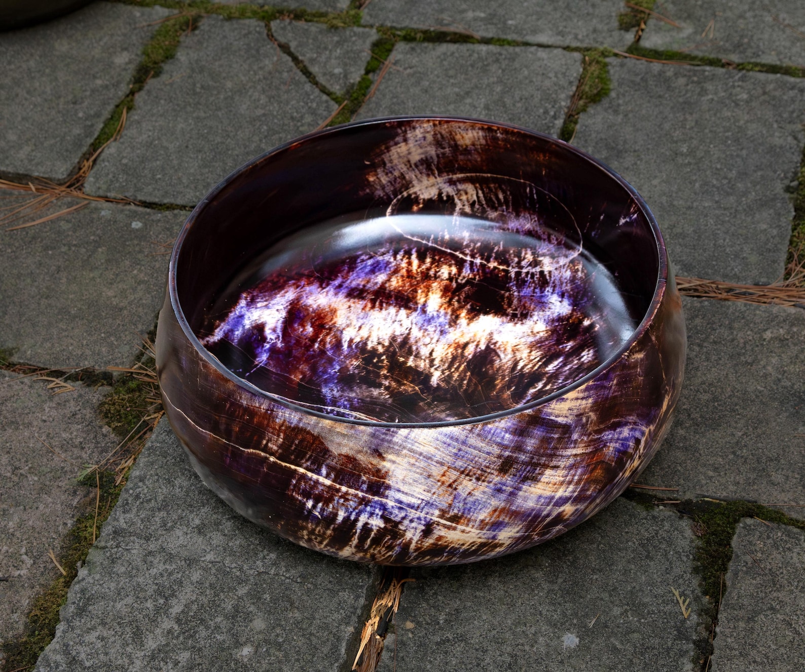 Large Handcrafted Maple Bowl with Stunning Grain Pattern