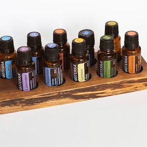 Live Edge Essential Oil holder Top 10 staggered, DoTERRA, Young Living, Saje