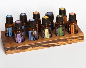 Live Edge Essential Oil holder Top 10 staggered, DoTERRA, Young Living, Saje