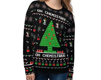 Chemistree Ugly Christmas Sweater Unisex Etsy