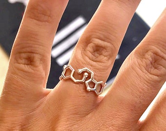 Serotonin + Dopamine Molecule Ring