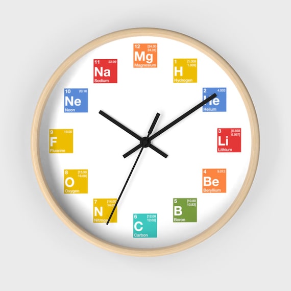 Clock Element Individual Periodic Table of Elements Clock | Etsy