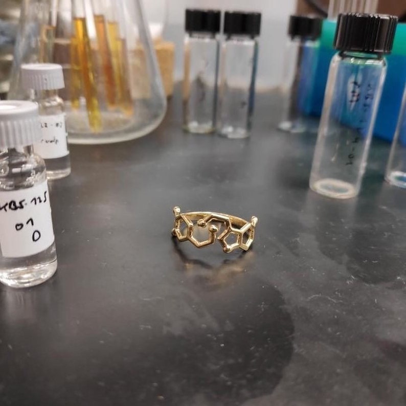 Serotonin Dopamine Molecule Ring for Science Lovers Etsy
