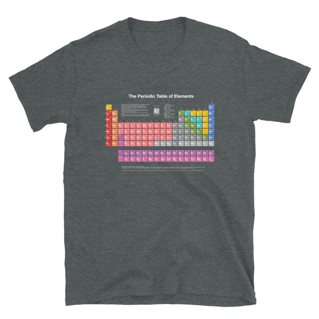 Periodic Table of Elements T-shirt Unisex - Etsy