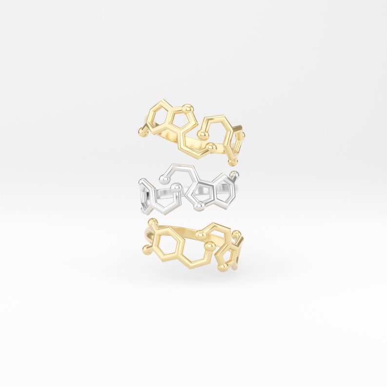 Serotonin Dopamine Molecule Ring for Science Lovers Etsy