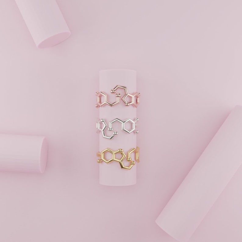 Serotonin Dopamine Molecule Ring for Science Lovers Etsy