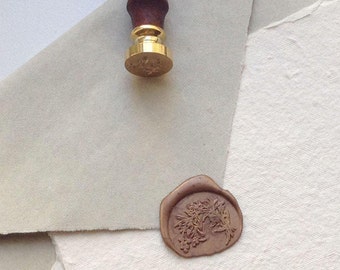 Floral Design Wax Seal Stamp 1.25"