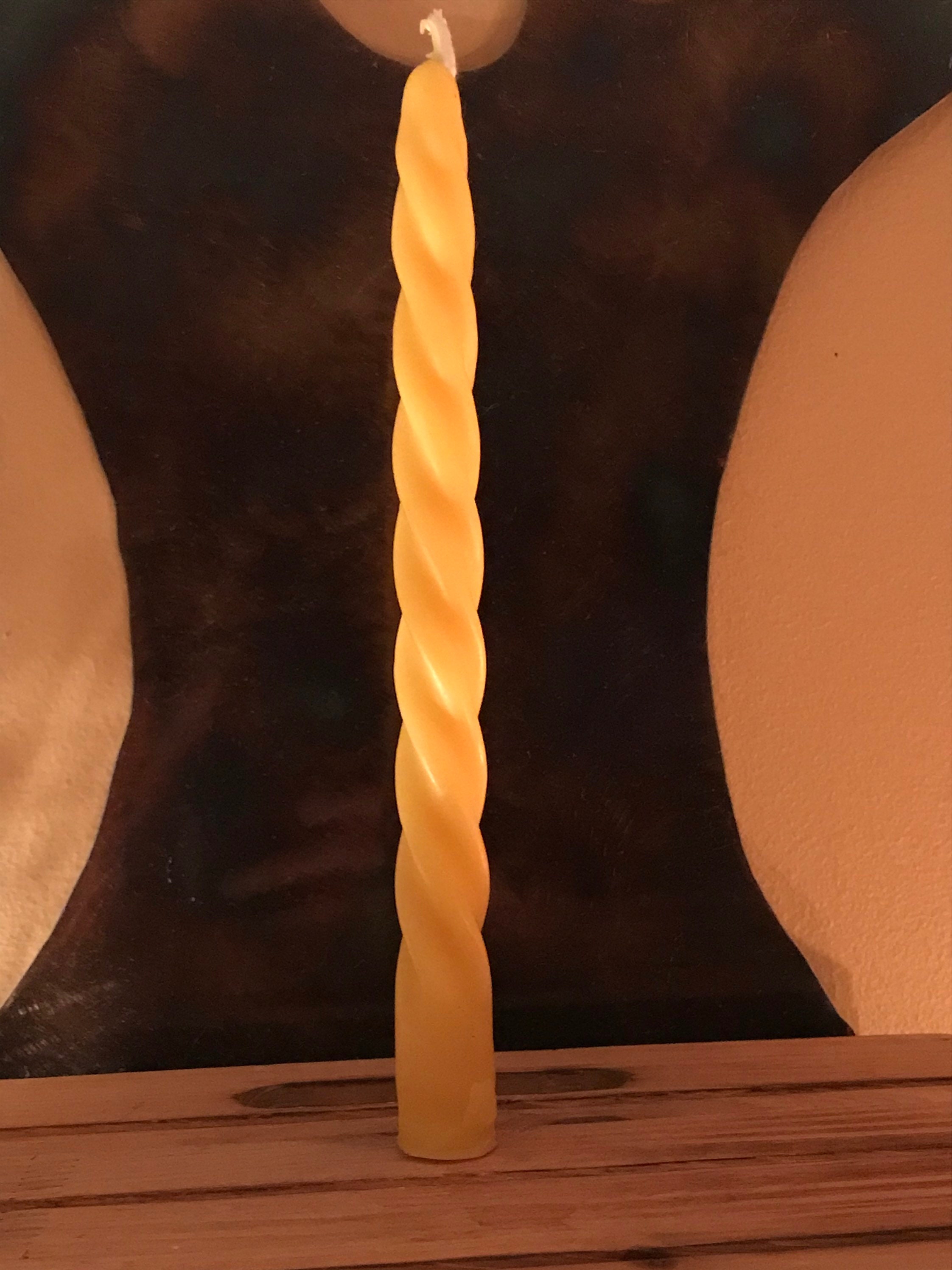 Spiral Taper Set Beeswax Candle by Alice's-Wonders!