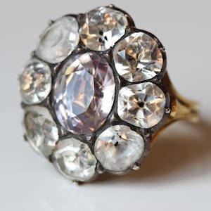 1780s Rare Antique Portuguese Cluster Ring Size 5.5US-R1264