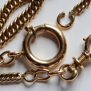 19.2k Solid Gold Rare 24” Long Antique Classy Curb Link Chain