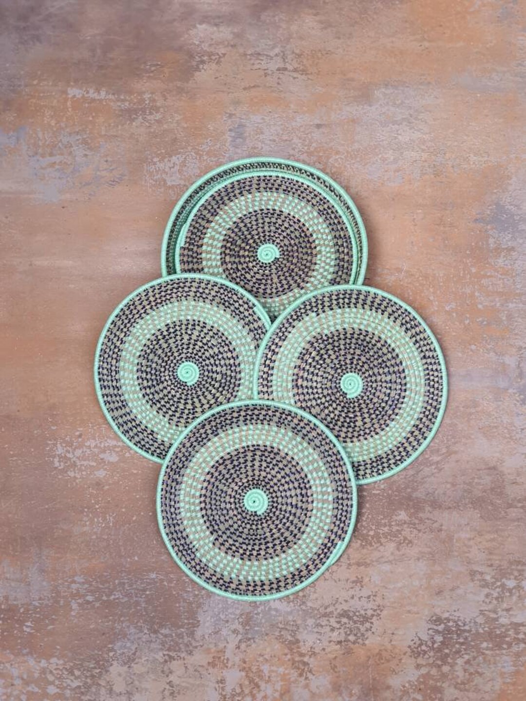 Rwanda Sweetgrass Set of 6 Placemats Etsy
