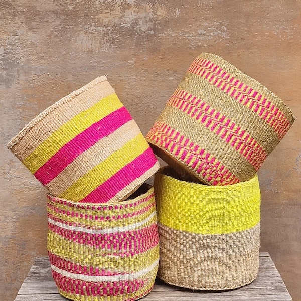 MWANGAZA: Patterned fine weave sisal basket
