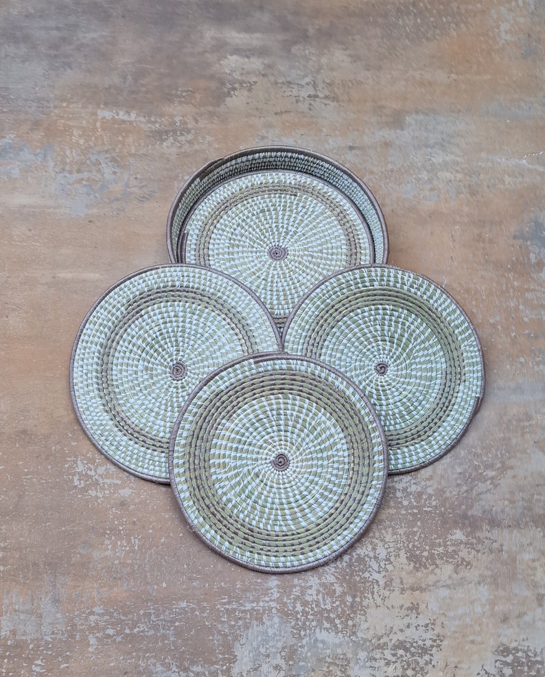 10w 25.4cm Width Rwanda Sweetgrass Set of 6 Placemats Etsy