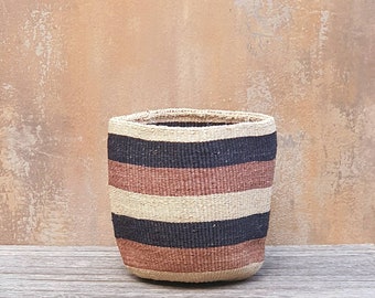Striped sisal basket MAWINGU