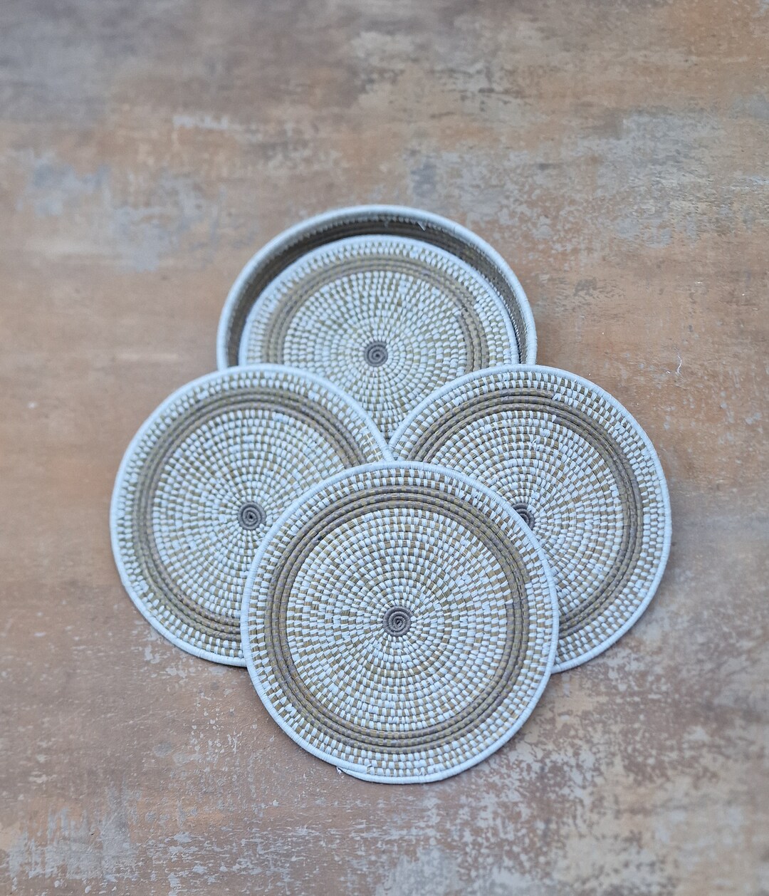 10 25.4cm Width Rwandan Sweetgrass Set of 6 Placemats Etsy