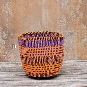 KANZU: 9W x 9H Recycled wool & sisal basket / Storage basket / Planter basket / Wool basket image 5