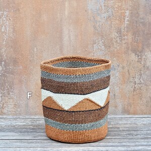 TAMADUNI: 9W x 9H Geometric fine weave sisal basket image 7