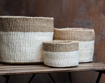 SAVANNA: Hand woven baskets, Kenyan baskets, African baskets, Sisal baskets