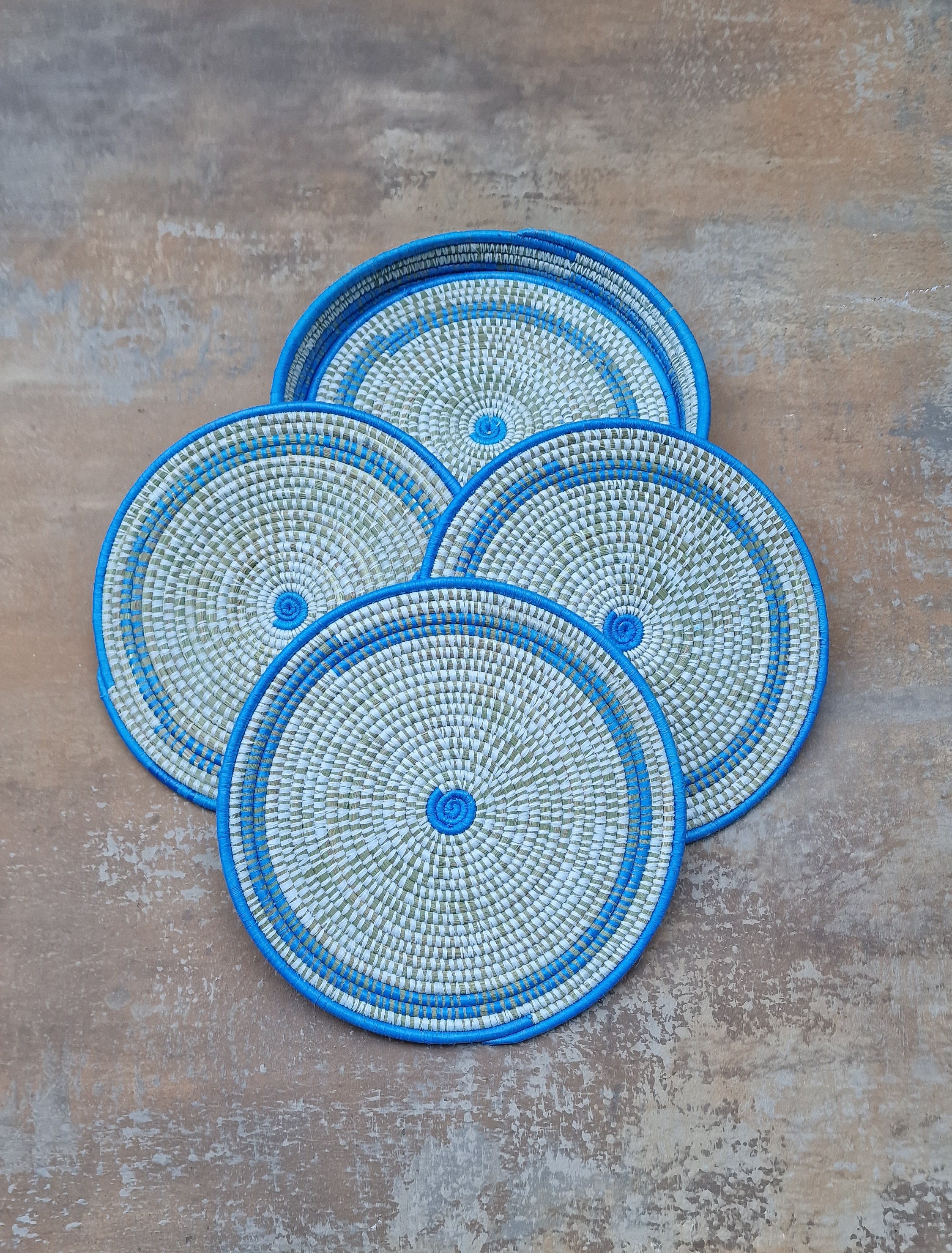 Rwanda Sweetgrass Set of 6 Placemats Etsy