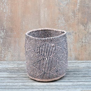 ZURA: 9"W x 9"H Recycled wool basket / Storage basket / Planter basket