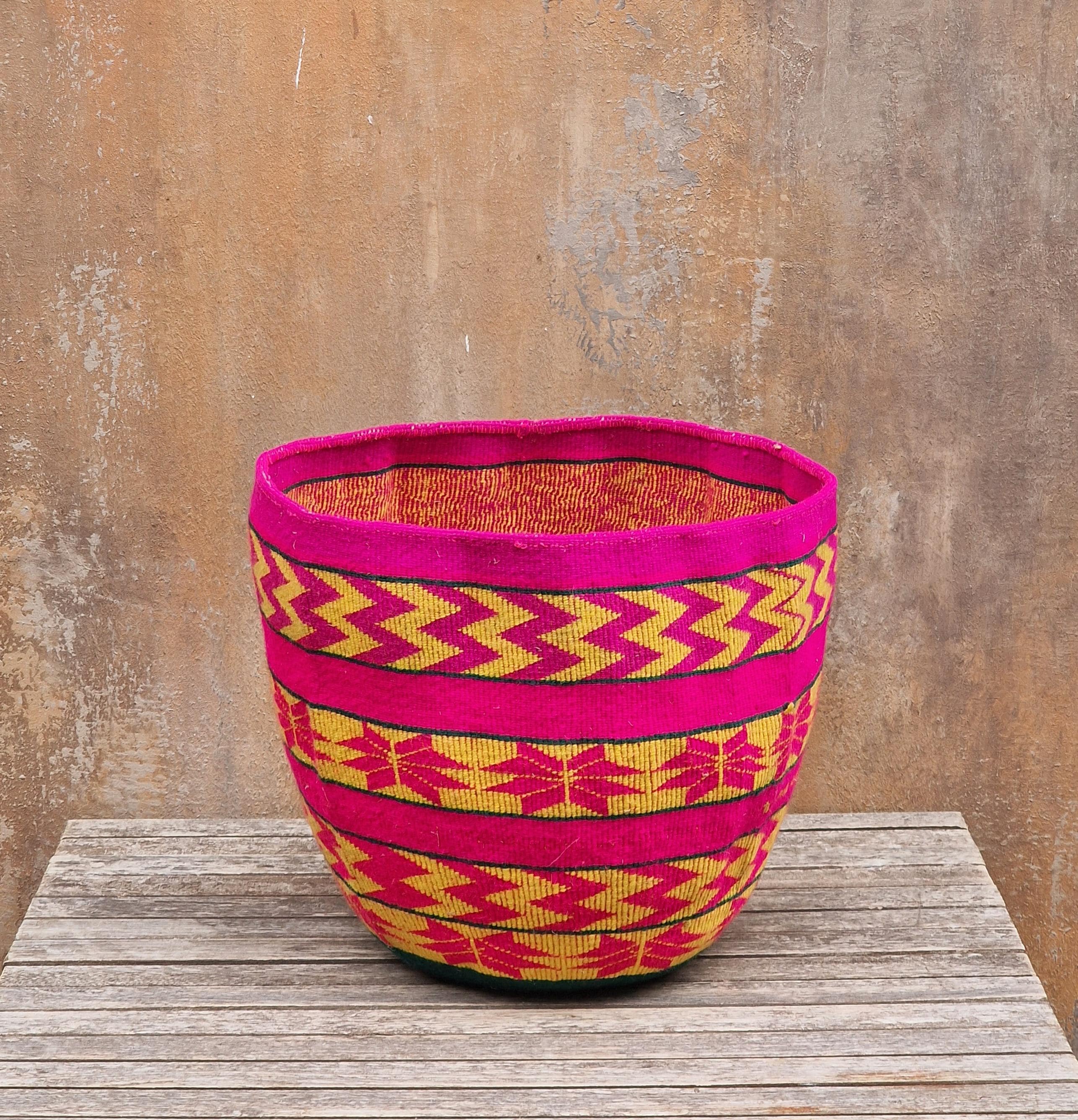 Shule 30, 5 cm L X H Panier En Laine Recyclée Finement Tissée/Panier Laine/Panier De Rangement/Panier Jardin