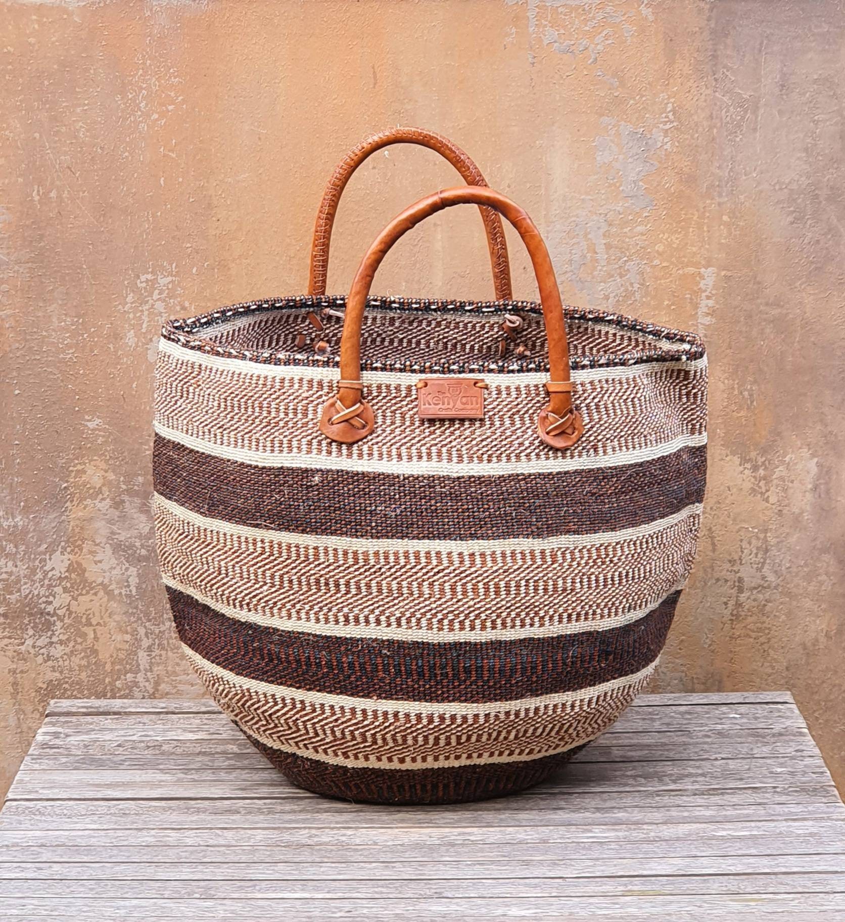 カゴバッグ　サイザル麻 SABA：細編みサイザル麻かごバッグ - Etsy 日本