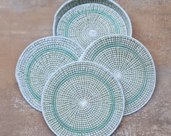 10"W (25.4cm width) Rwandan sisal set of 6 placemats