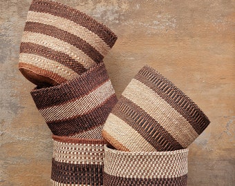 TABU: Earthy patterned sisal basket
