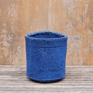 KANZU: 9W x 9H Recycled wool & sisal basket / Storage basket / Planter basket / Wool basket image 4