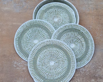 10"W (25.4cm width) Rwandan sisal set of 6 placemats