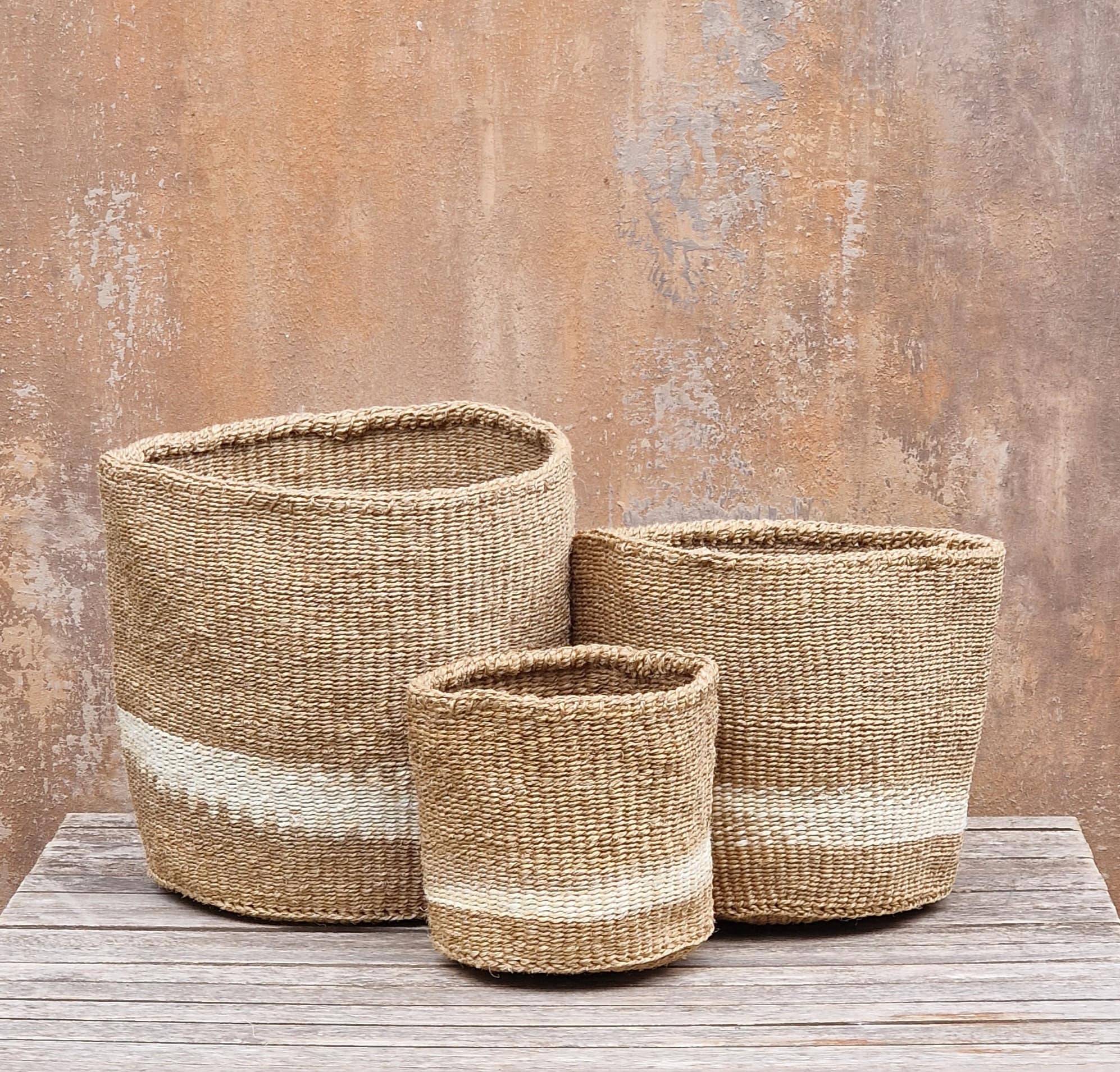 MAKAA: Natural sisal baskets / Planter basket / Storage basket