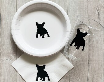 French bulldog sales paper plates