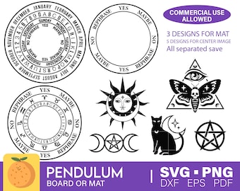 Pendulum Board SVG Cut File: Talking Board Designs (Digital Download)