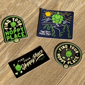 Find Your Hoppy Place 4-Pack Stickers