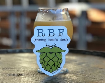 RBF: Resting Beer&#39;d Face Sticker