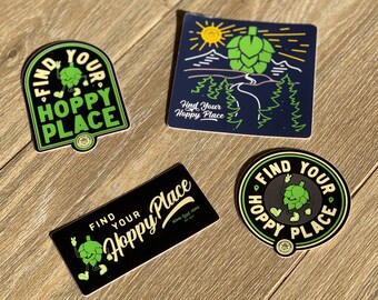Find Your Hoppy Place 4-Pack Stickers