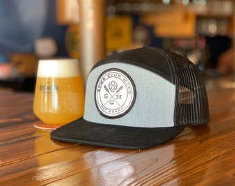 Some Good Hops Grey & Black 7 Panel SnapBack Hat