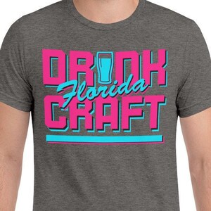 Men&#39;s Drink Florida Craft Vice T-Shirt - Heather Grey