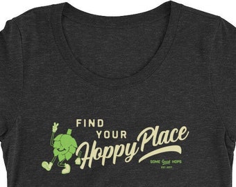 Women's Find Your Hoppy Place T-Shirt 3.0 - Black Heather