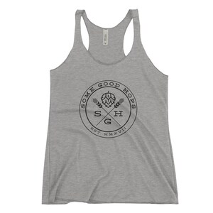 Women&#39;s Some Good Hops Black Logo Racerback Tank - Heather Grey