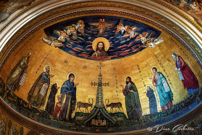 The Arch Papal Basilica of St. John Lateran Mosaic Apse Rome Etsy