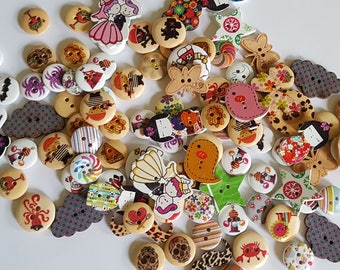 50g patterned button mix