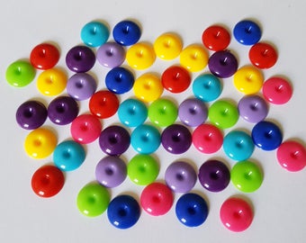 10mm round cabochons, Round cabochons, Acrylic cabochons, Acrylic flatbacks, Round flatbacks, Cabochons, Flatbacks, Round, Multicolour