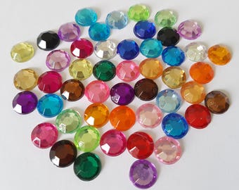 8mm rhinestones, Round rhinestones, Faceted rhinestones, Flatback rhinestones, Craft rhinestones, Faceted, Round, Faceted round