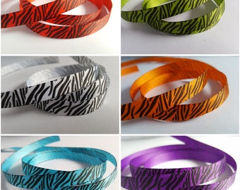 Zebra Druckband, Zebraband, Tierdruckband, Bedrucktes Band, Grosgrain, Grosgrainband, Zebra, Zebradruck, Tierdruck