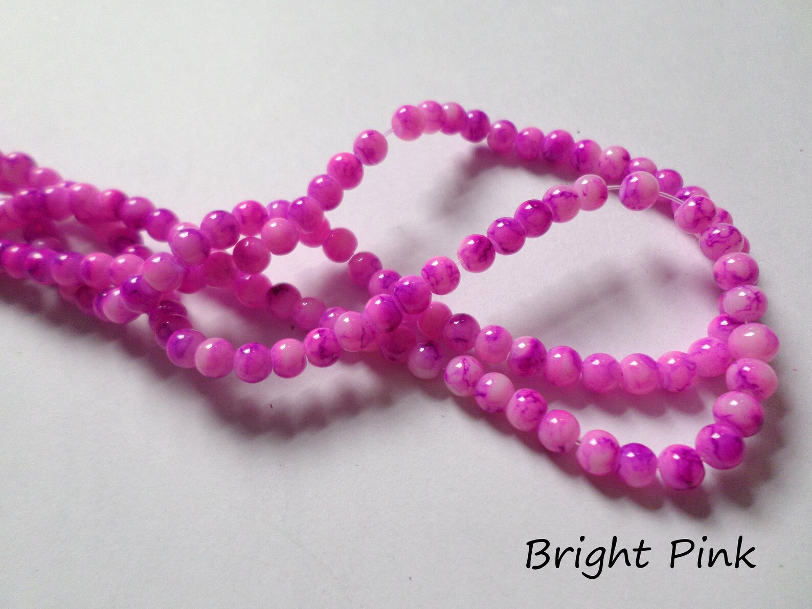 4mm Mottled Glass Beads Etsy