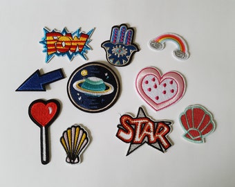 Iron-On Patch / Applique | Polyester Hot-Fix Embroidered Designs for Clothing, Bags, Crafts & DIY Repair Projects