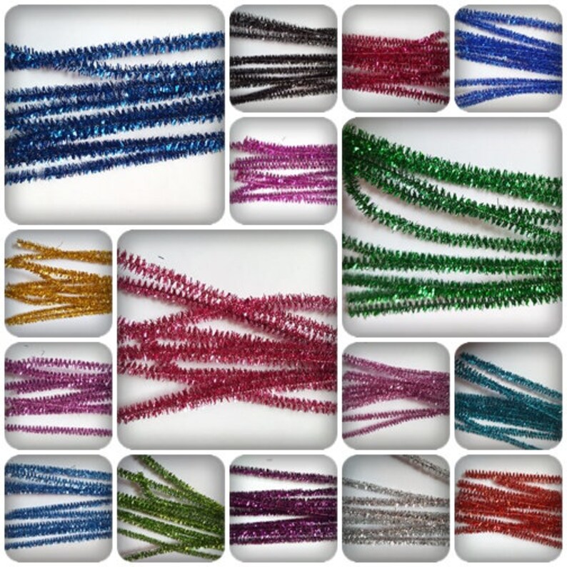 30cm sparkle pipe cleaners Etsy